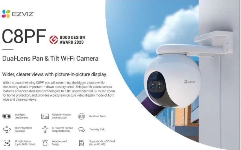 EZVIZ HB8 PT WIFI CAMERA + SOLAR PANEL