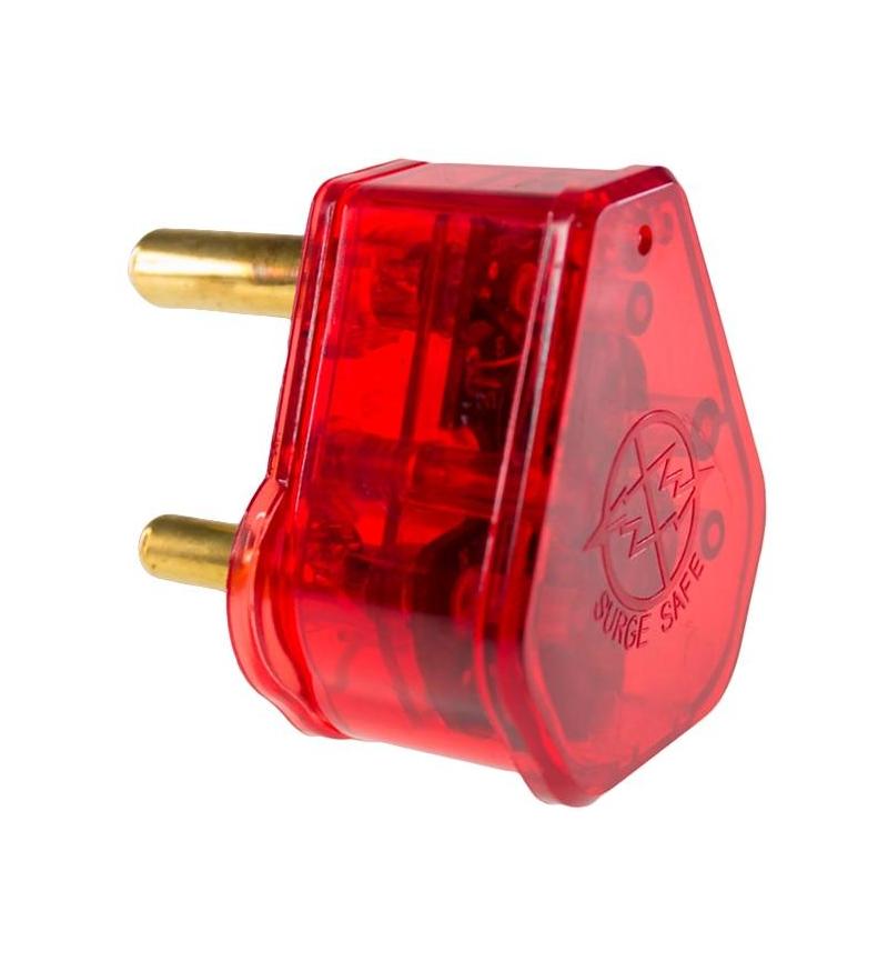 Matrix 16A Rewireable Surge Protection Plug Top – Red
