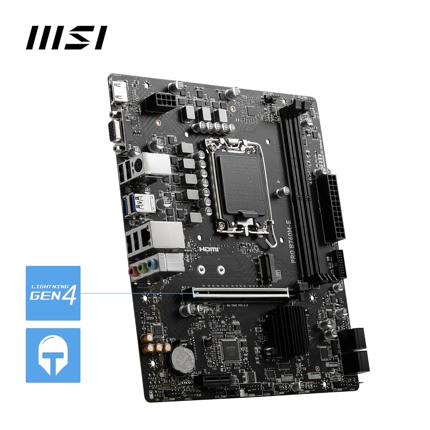 MSI PRO B760M-E DDR5 mATX Motherboard LGA 1700 Intel