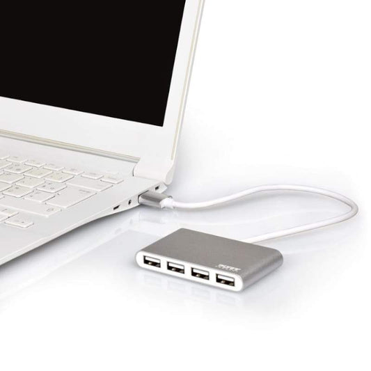 Port USB2.0 4 Port Hub - Silver