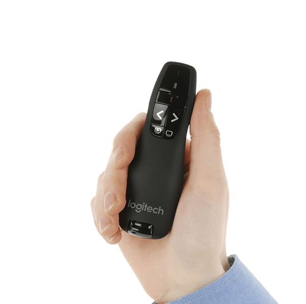 910-001356 - Logitech Wireless Presenter R400 Red Laser Pointer  Up to 15 metre (2 4GHz) range  storable wireless USB receiver