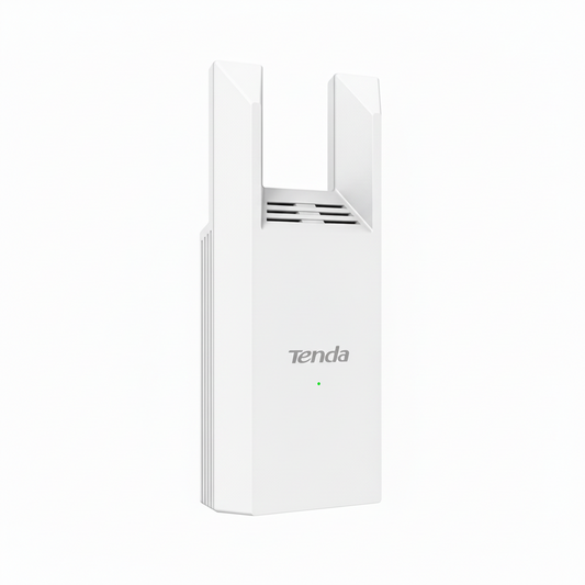 Side profile showing the integrated antenna design and grid ventilation.