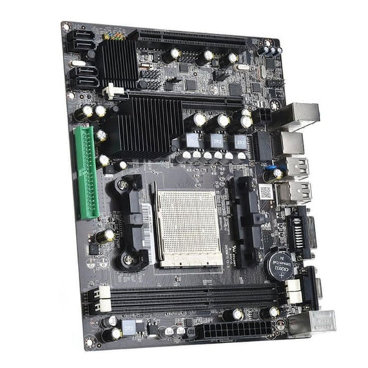 Close-up of CPU socket and RAM slots on Arktek AK-A78M AMD motherboard