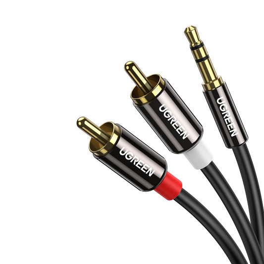 UGreen AV116 RCA to AUX 3.5mm Audio Cable 2M - Black