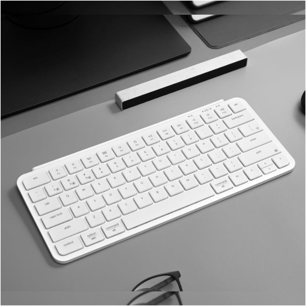 Keychron B1 Pro Ultra-Slim 75% Wireless Keyboard - Ivory White