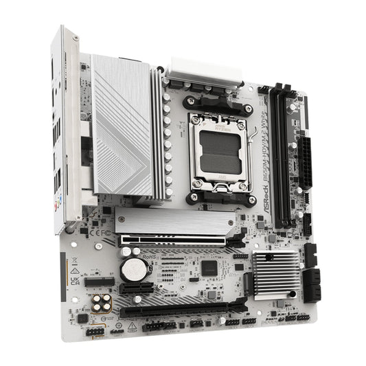 ASRock B650M-HDV/M.2 AM5 Micro-ATX Motherboard - White
