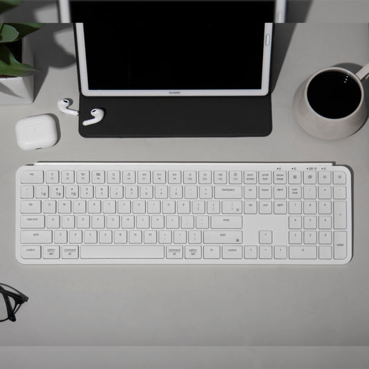 Keychron B6 Pro Ultra-Slim 100% Wireless Keyboard – Ivory White