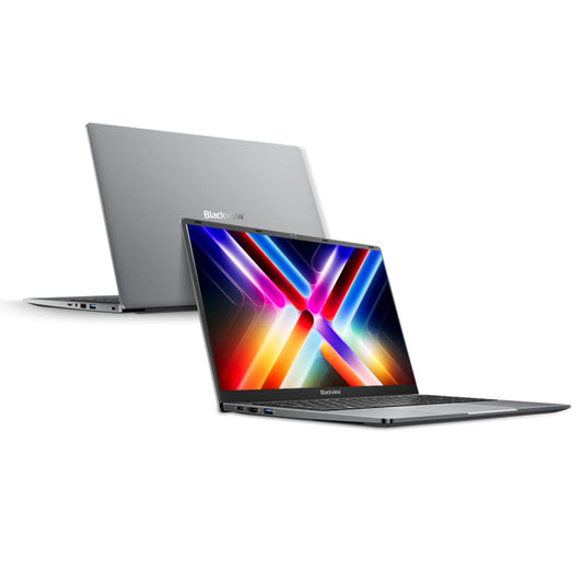 Blackview AceBook 6 15.6-inch laptop open with colorful display, Intel N150, 16GB RAM, 256GB SSD, Windows 11