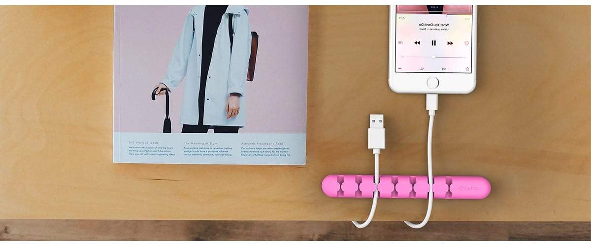 Orico 7 Slot Desktop Cable Clip - Pink