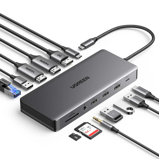 UGreen CM681 Revodok Pro 13-in-1 USB Type-C HDMI and DisplayPort Docking Station