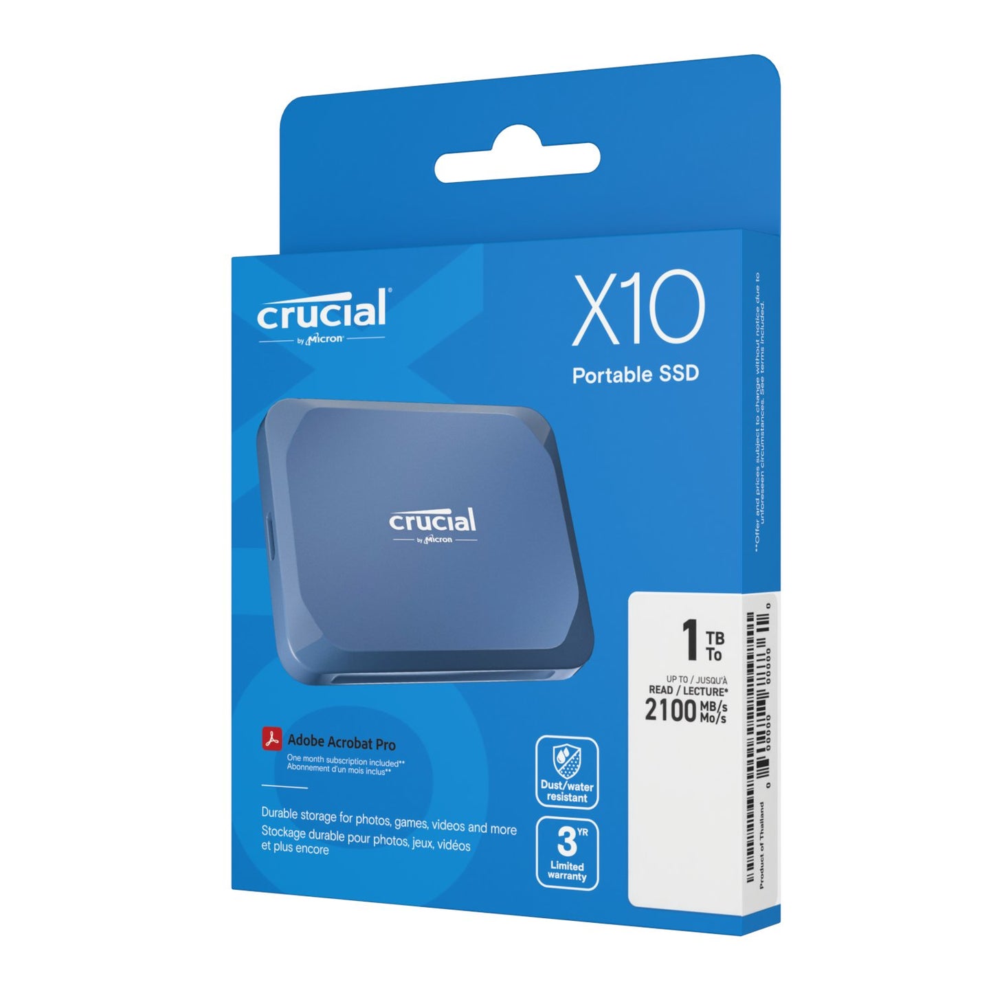 Crucial X10 1TB Type-C Portable SSD