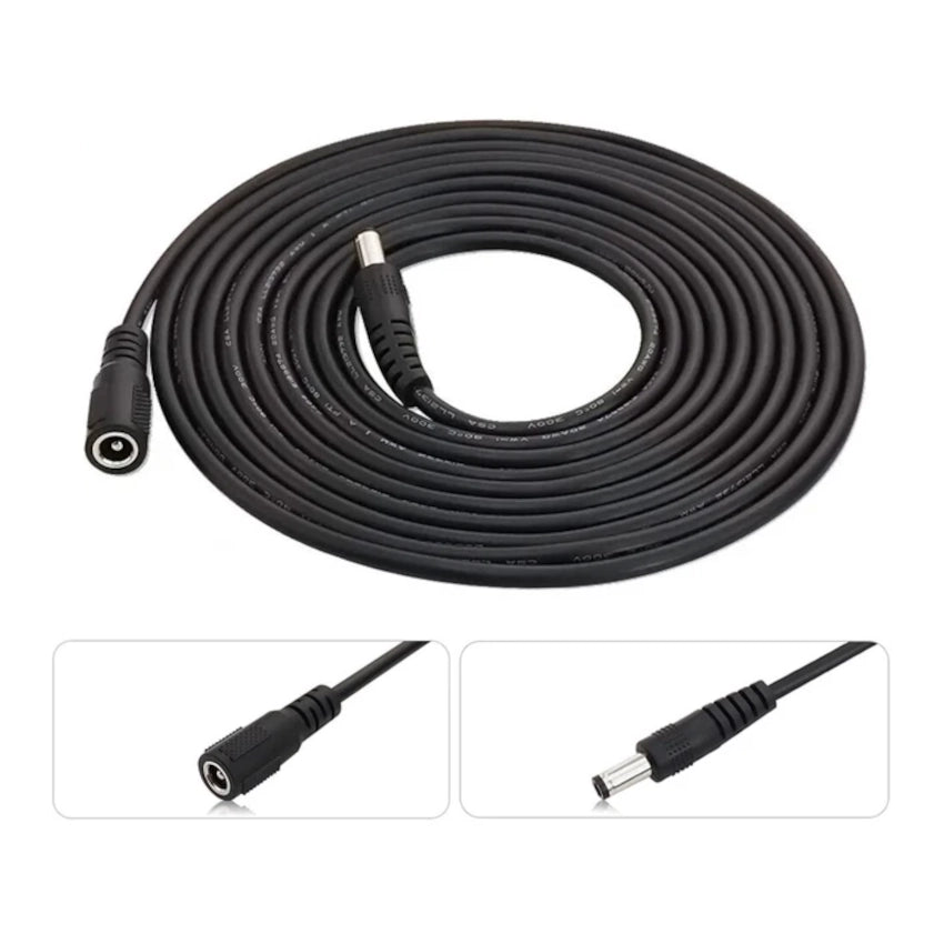 M-Link 5m DC Power Extension Cable – DC Barrel Jack Male to Female Lead
