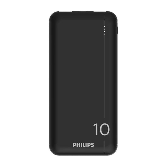 Black Philips power bank with '10' on a white background