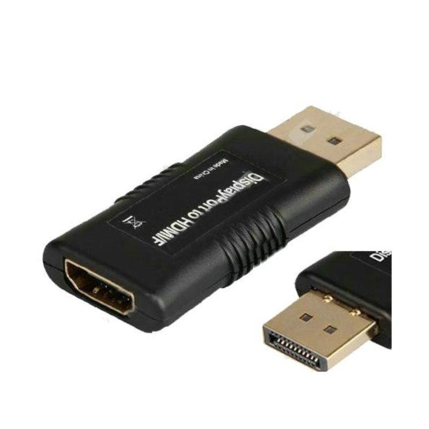 HDMI to DisplayPort adapter cable on a white background