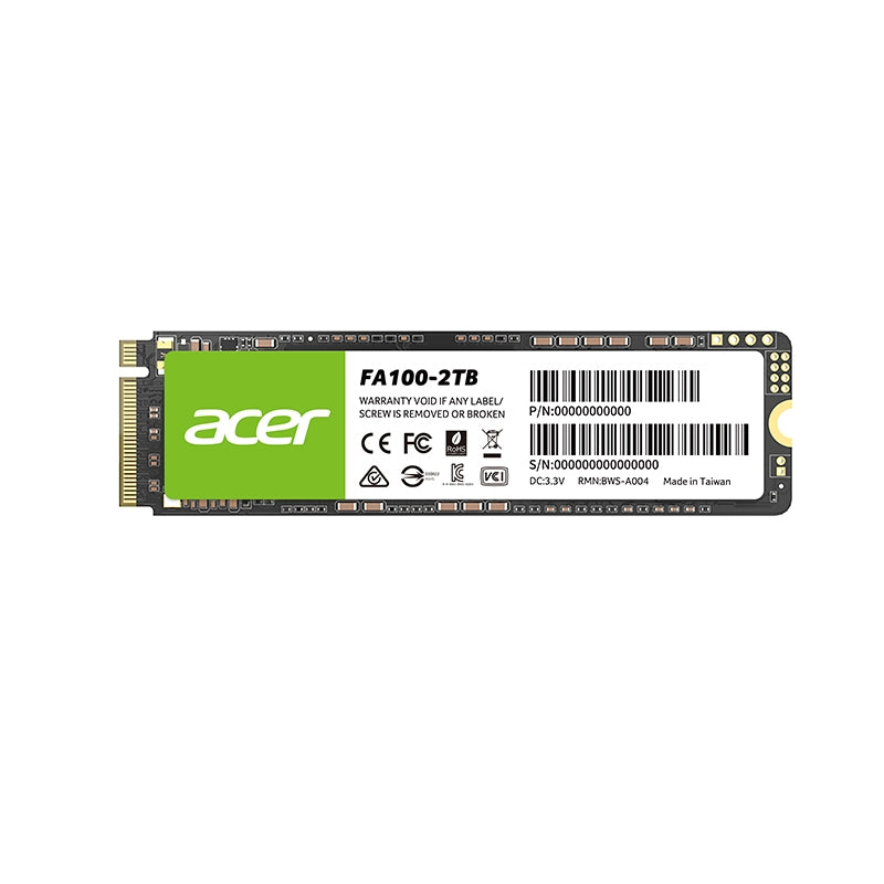 Acer FA100 2TB M.2 NVMe SSD PCIe Gen3 x4 with 3300MB/s read speed