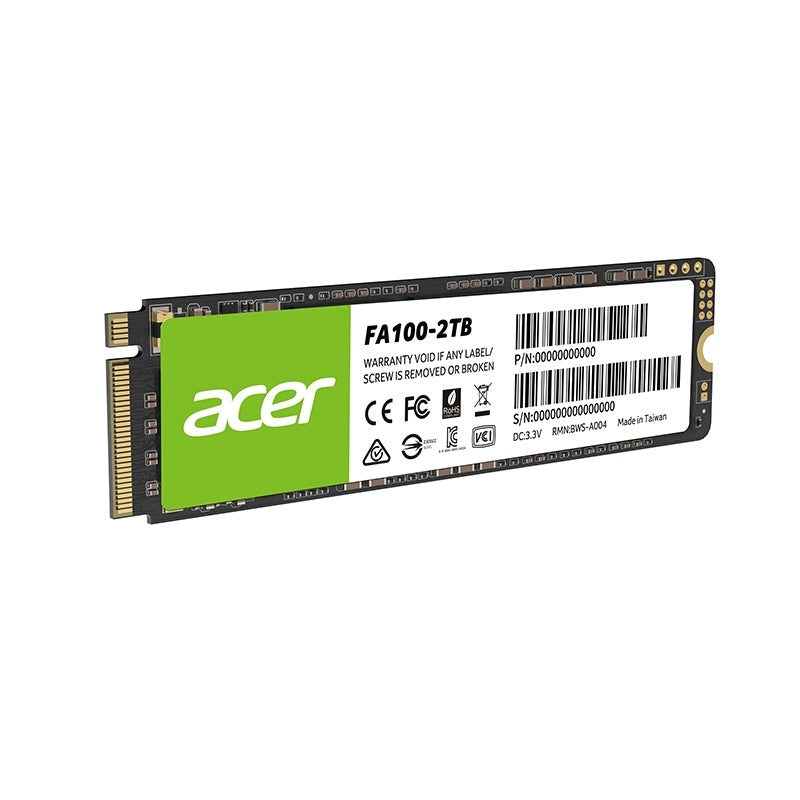 Acer FA100 2TB M.2 NVMe SSD Gen3 x4 with 3300MB/s read speed