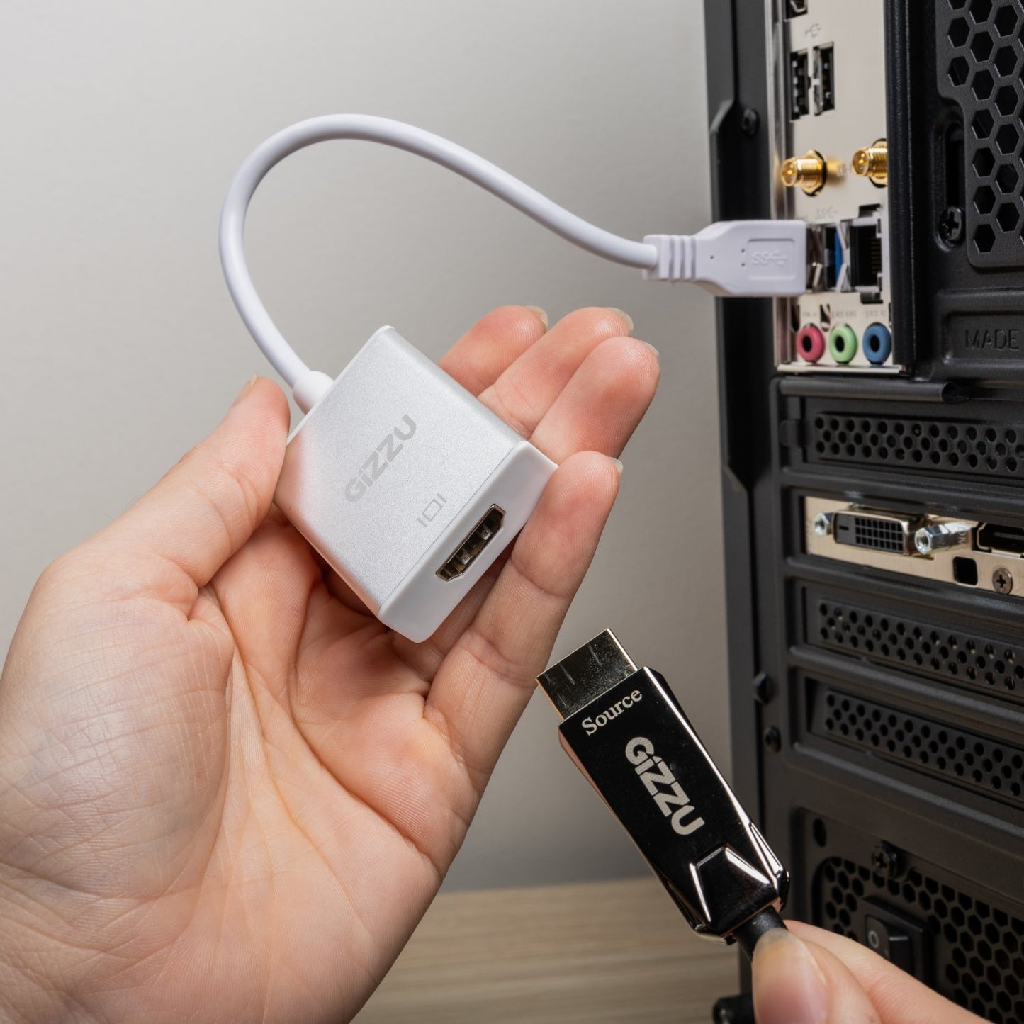 Gizzu USB3.0 to HDMI Adapter – Silver