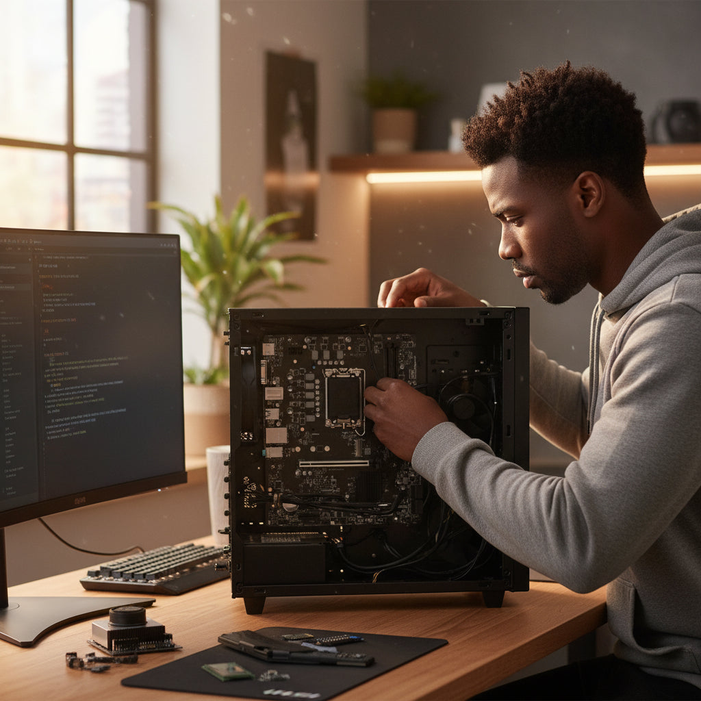 Detail of CPU socket area on MSI PRO H610M-E DDR4 board.