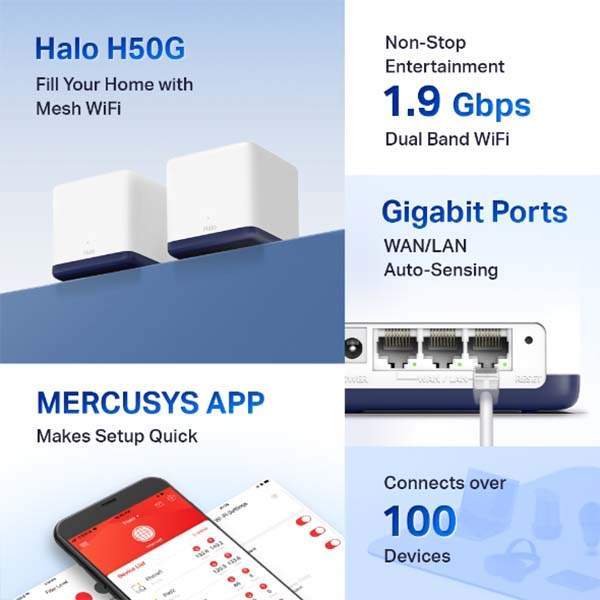Mercusys HALO AC1900 Home Mesh Wi-Fi System