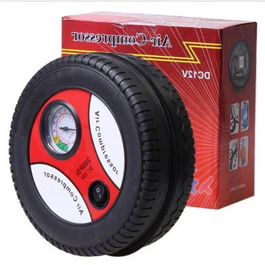 MicroWorld Handy Car Tyre Pump with pressure gauge, 260 PSI DC12V 150W portable inflator