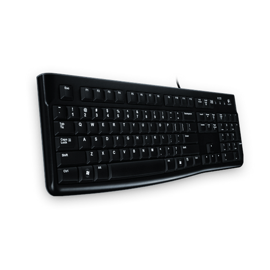920-002508 - LOGI K120 Corded Keyboard plug and play USB connection spill resist.
