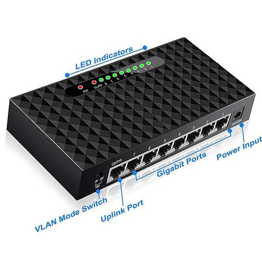 Microworld TXE099 8 Port Gigabit Switch