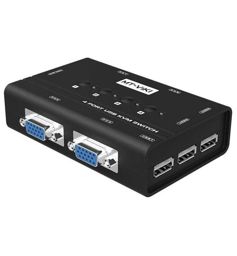 MT-VIKI MT-460KL 4 Port VGA USB KVM Switch – Matrix Warehouse