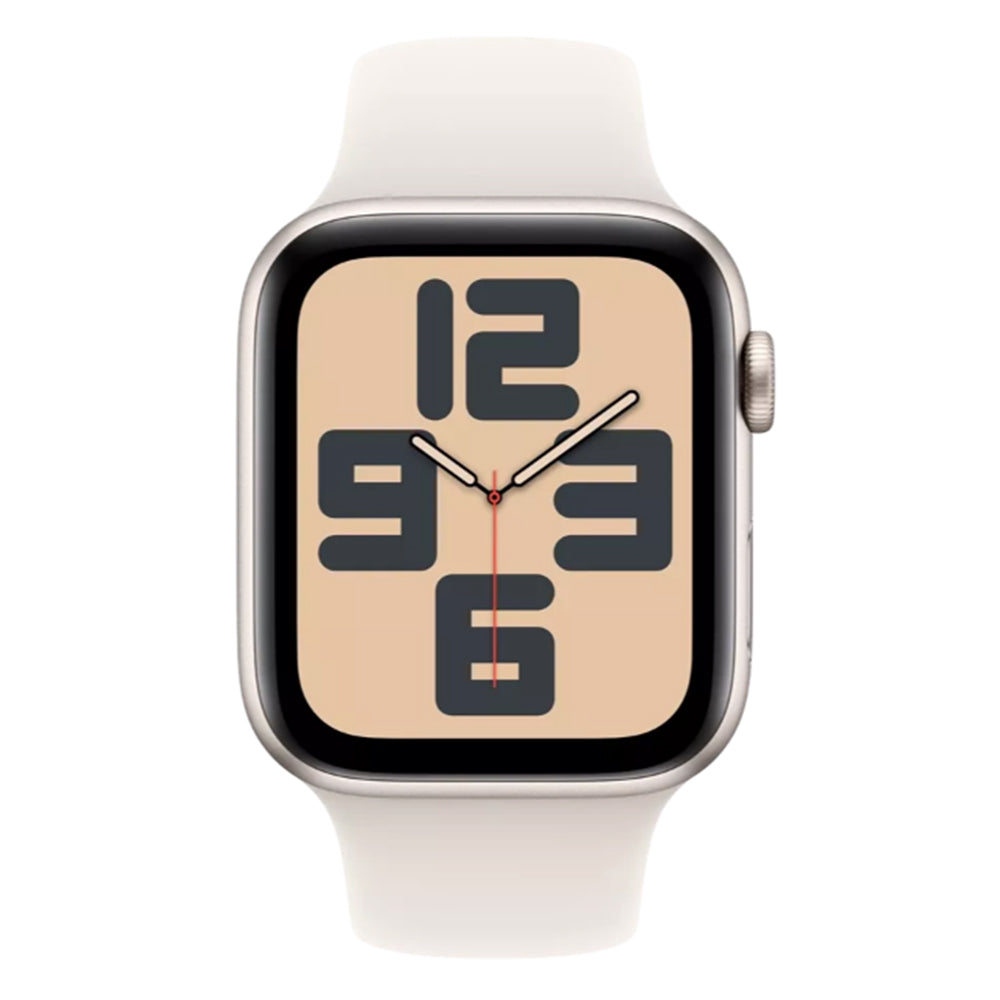 Apple Watch SE Gen 2 displaying Retina OLED screen with fitness stats
