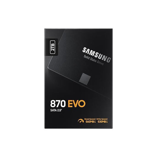 Top-down view showing the drive's label and 2TB capacity marking.