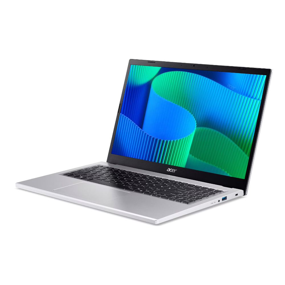 Acer Extensa 15 EX215-57 laptop with 15.6-inch FHD display, i5, 8GB RAM, 512GB SSD, silver body.