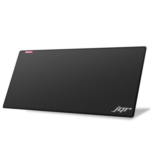 Top view of OCPC JQR mouse pad showing stitched edges and smooth fabric