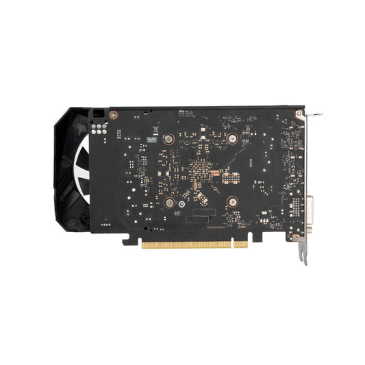OCPC GeForce RTX 3050 XE 6GB GDDR6 graphics card with PCIe 4.0 and dual-fan cooling, rear PCB view.