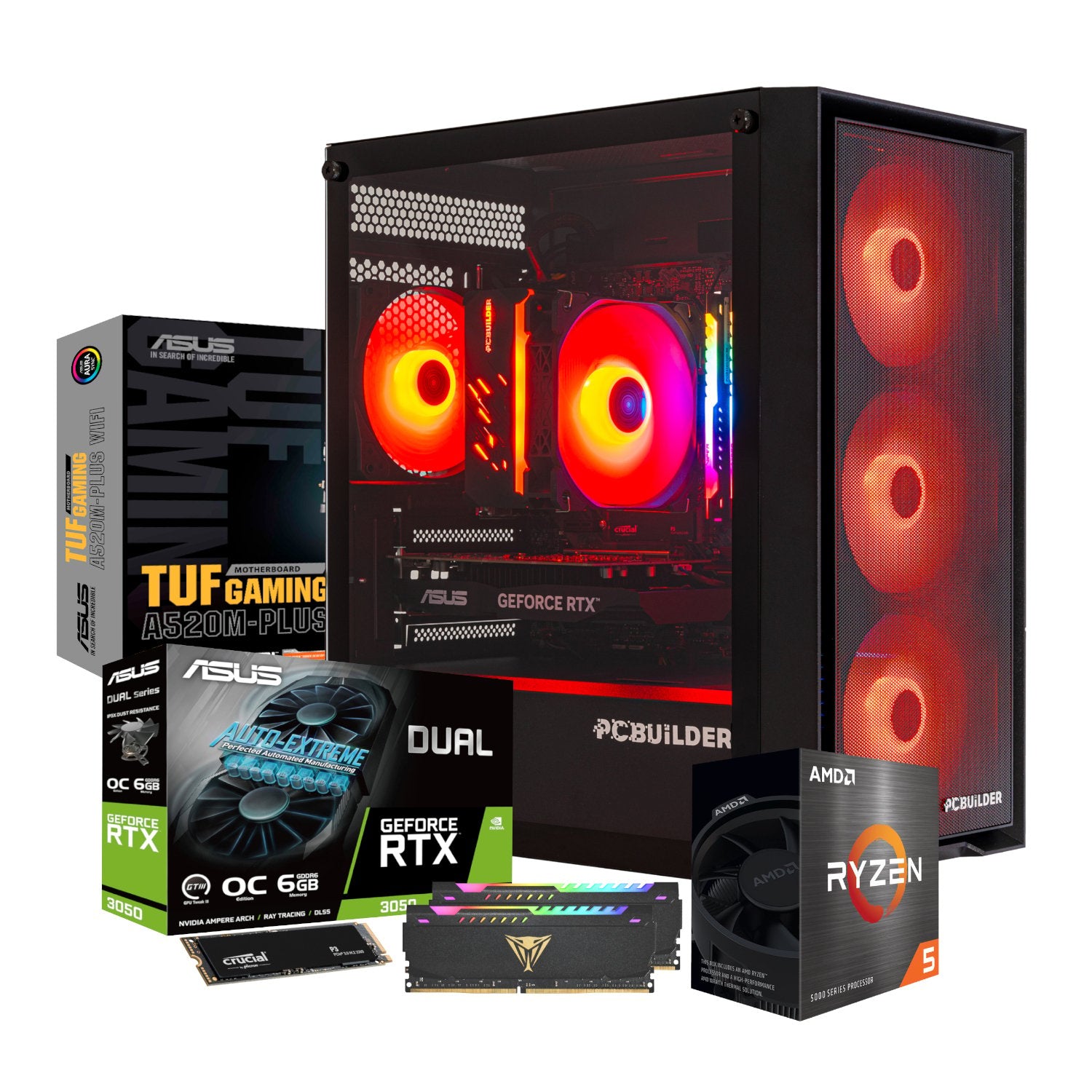 PCBuilder Ryzen 5 5600X SENTINEL Windows 11 Gaming PC – Matrix