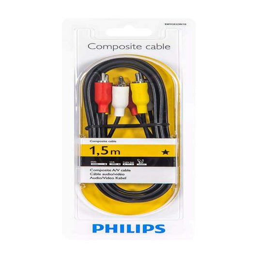 Philips 3 RCA to 3 RCA 1.5M Cable
