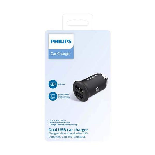 Philips 15.5W Dual USB Car Charger