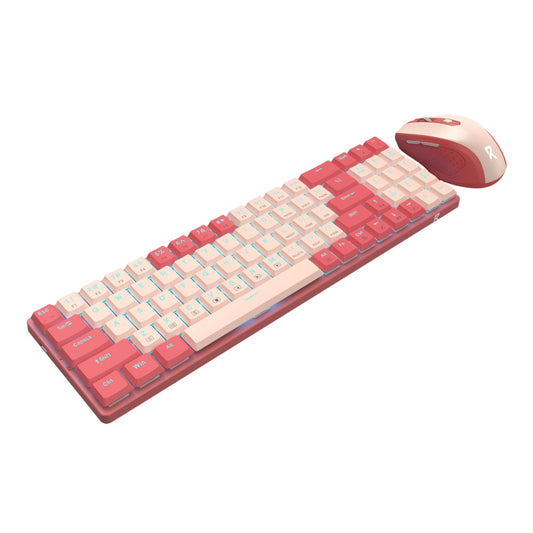 Redragon BS8772 Wireless Keyboard and Mouse Combo - Red/Pink