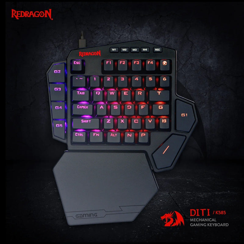 Redragon Diti Elite Pro One-Handed RGB Wireless Mechanical Gaming Keyboard