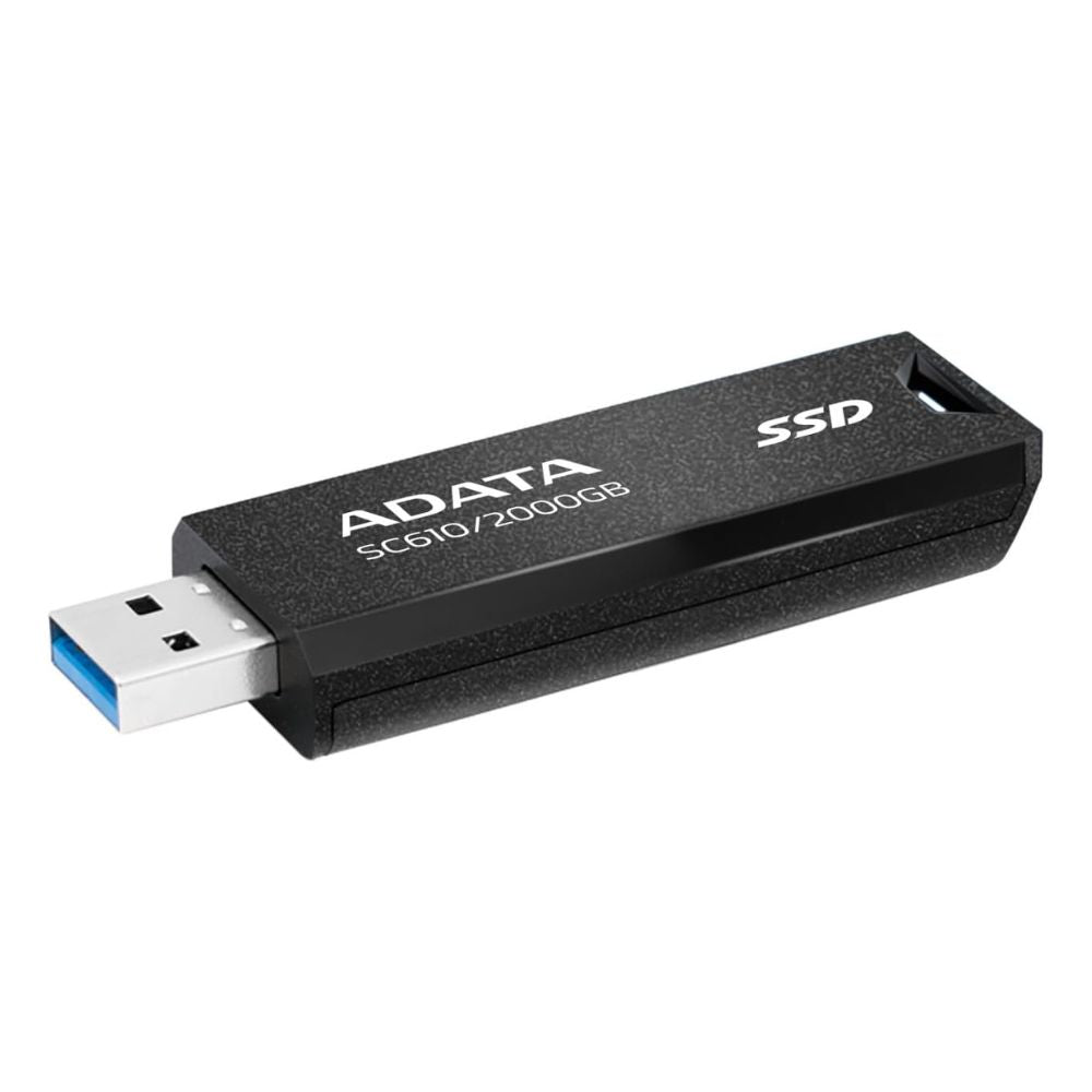 ADATA SC610 connected to a laptop USB-A port