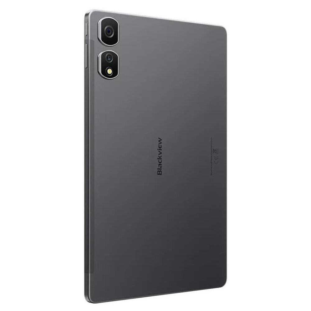 Blackview Tab 16 Pro 11-inch tablet (bundle) in dark gray, back view with dual cameras, LTE, Android 14, 8GB+256GB.