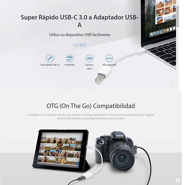 SuperSpeed 3.0 USB-C to USB-A Adapter