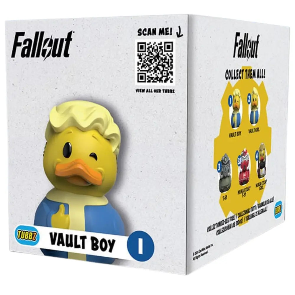 TUBBZ Boxed Fallout Fault Boy Vinyl Duck Collectible Figure – Official Licensed PVC Display Toy