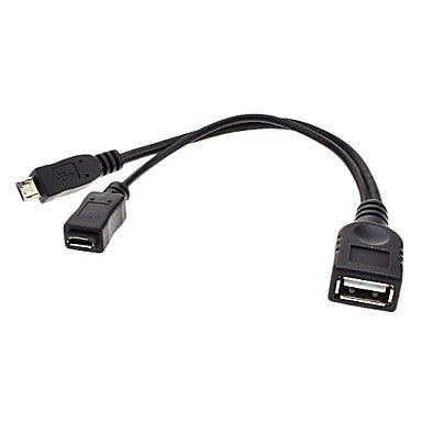 Matrix USB Female to Micro USB Male & Female Adapter