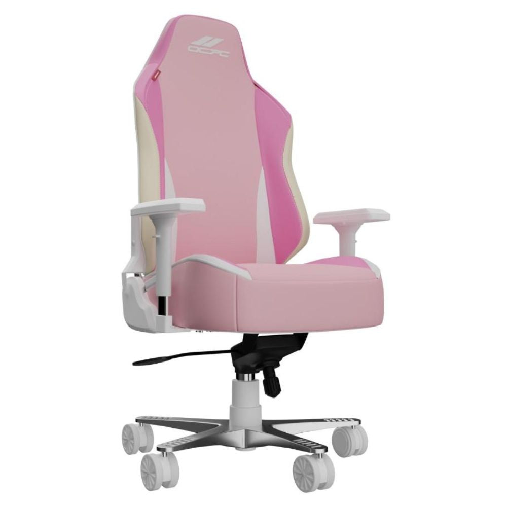 OCPC AMR-12 Amore pink kids gaming chair with adjustable arms, ergonomic racing-style seat for children/teens.