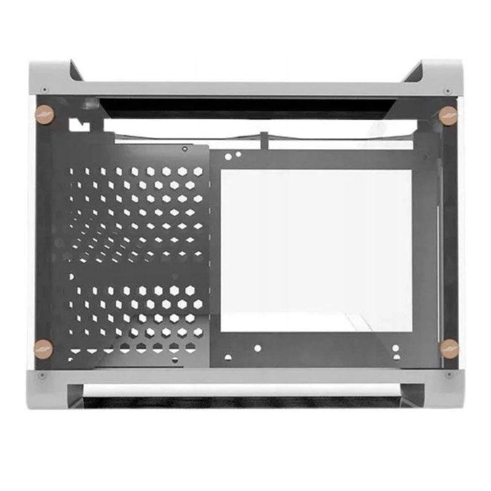 OCPC Vittoria ITX PC Case, white compact Mini-ITX chassis with tempered glass and airflow design