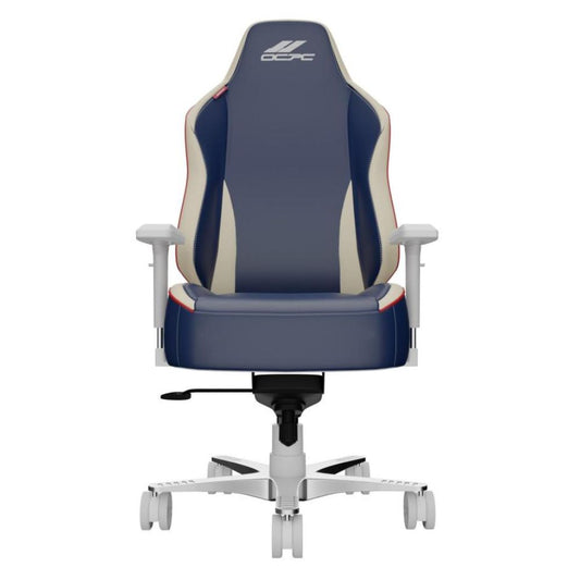 OCPC AMR-12 AMORE kids gaming chair in blue with ergonomic, adjustable seat and white base.
