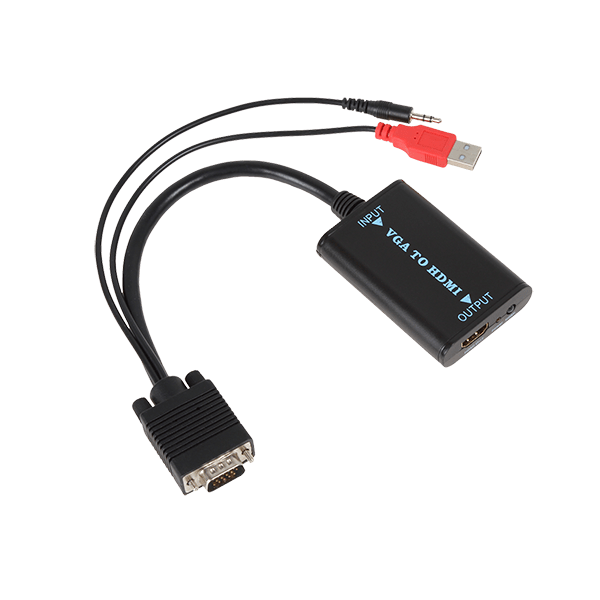 MALE VGA TO FEMALE HDMI MALE USB + AUDIO