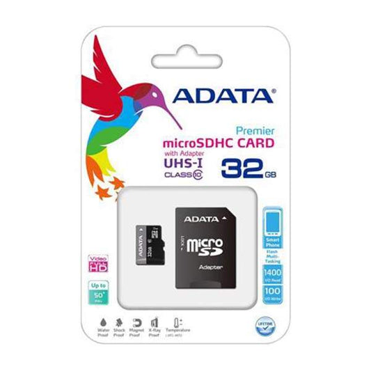 ADATA 32GB Class 10 Micro SD Card & Adapter