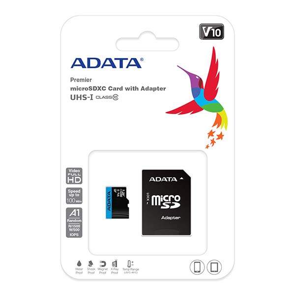 ADATA MICRO SDXC 128GB CL10 V10 A1 W/A
