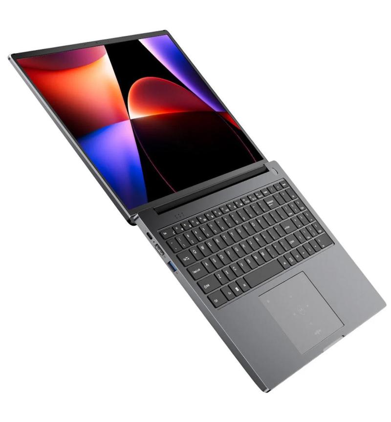 Blackview AceBook 12 16-inch laptop with Intel Core i5, 16GB RAM, 512GB SSD, Windows 11 Pro, silver chassis