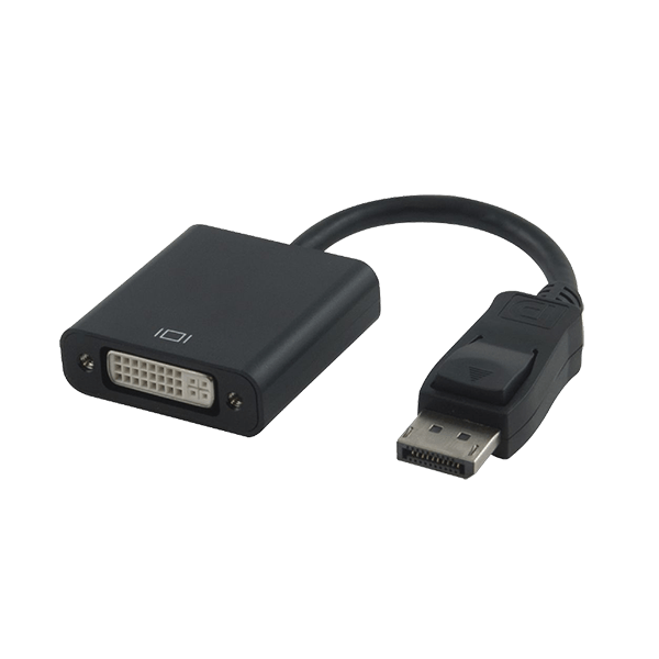 DISPLAY PORT MALE TO DVI-I FEMALE CABLE 20CM